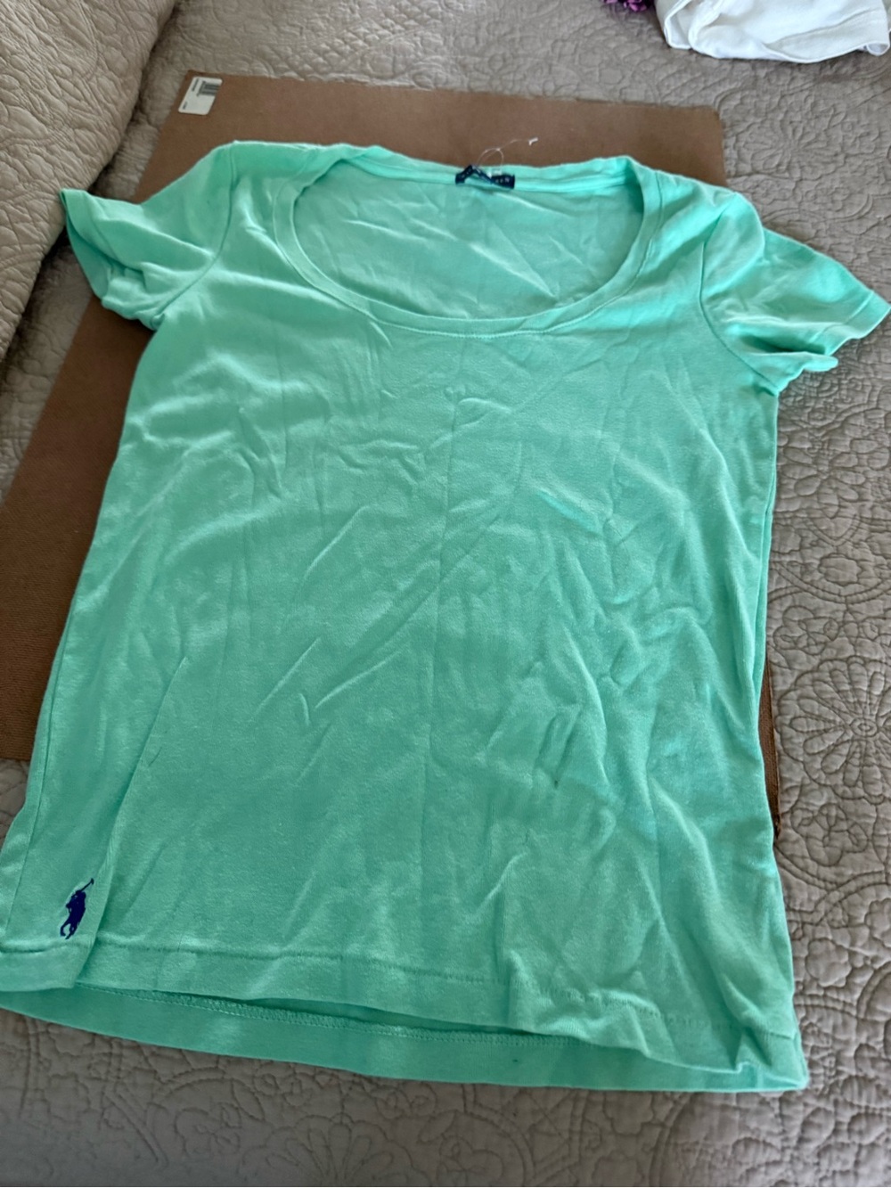 Ralph Lauren Mint Green Short Sleeve Scoop Neck Tee